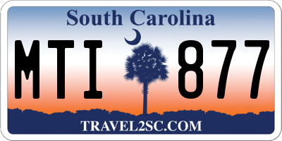 SC license plate MTI877