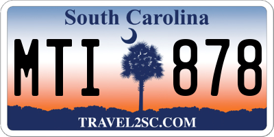 SC license plate MTI878