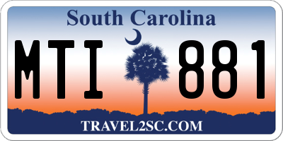 SC license plate MTI881