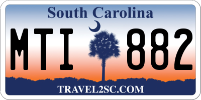 SC license plate MTI882
