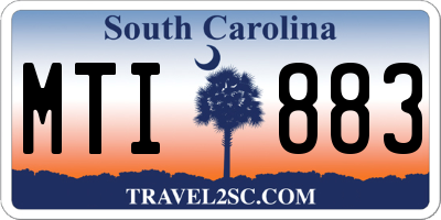 SC license plate MTI883