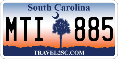 SC license plate MTI885