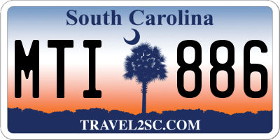 SC license plate MTI886