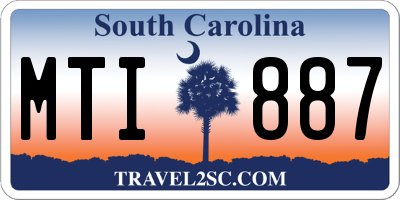 SC license plate MTI887