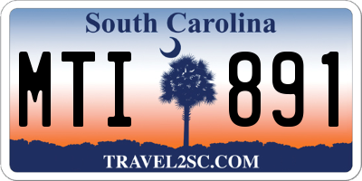 SC license plate MTI891