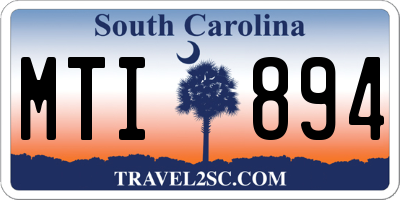 SC license plate MTI894