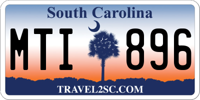 SC license plate MTI896
