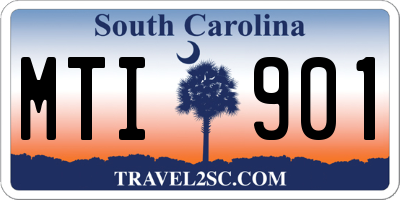 SC license plate MTI901
