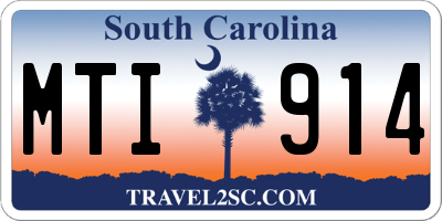SC license plate MTI914