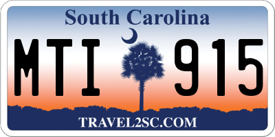 SC license plate MTI915