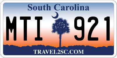 SC license plate MTI921