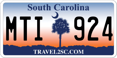 SC license plate MTI924
