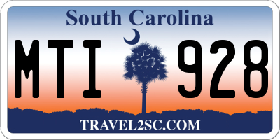 SC license plate MTI928