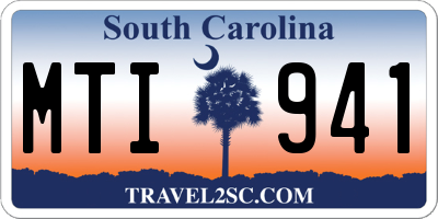 SC license plate MTI941
