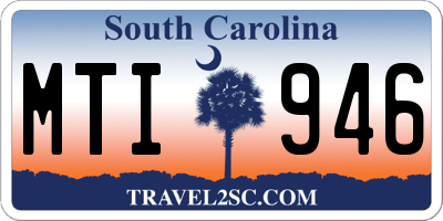 SC license plate MTI946