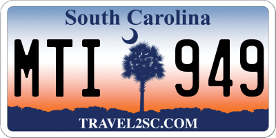 SC license plate MTI949