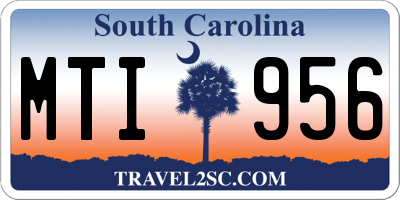 SC license plate MTI956