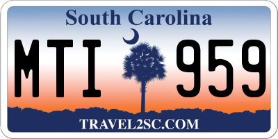 SC license plate MTI959
