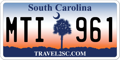 SC license plate MTI961