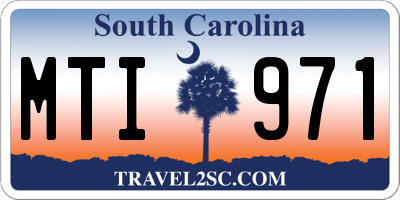 SC license plate MTI971