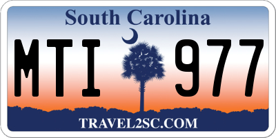 SC license plate MTI977