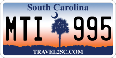 SC license plate MTI995
