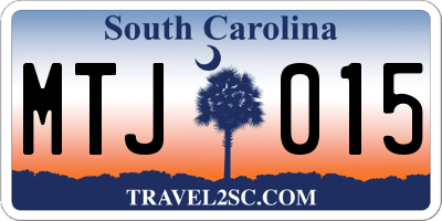 SC license plate MTJ015
