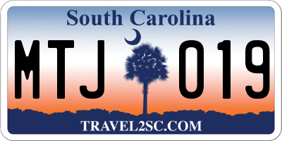 SC license plate MTJ019