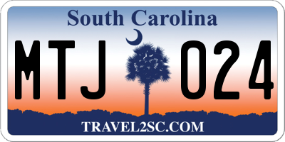SC license plate MTJ024