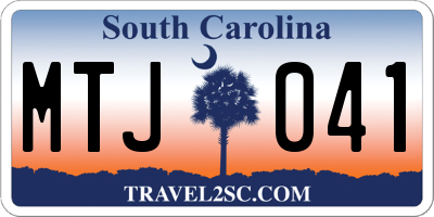 SC license plate MTJ041
