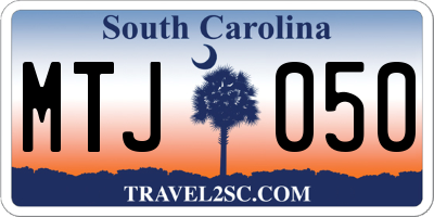 SC license plate MTJ050