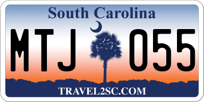 SC license plate MTJ055