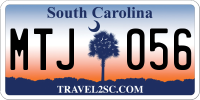 SC license plate MTJ056