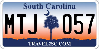 SC license plate MTJ057