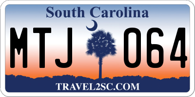 SC license plate MTJ064