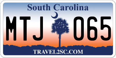 SC license plate MTJ065