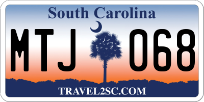 SC license plate MTJ068