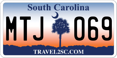SC license plate MTJ069