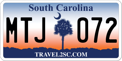 SC license plate MTJ072