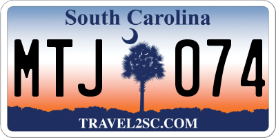 SC license plate MTJ074