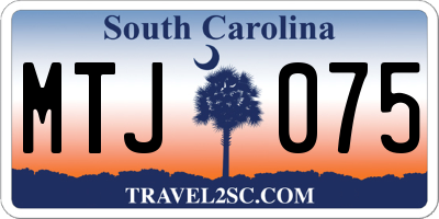 SC license plate MTJ075