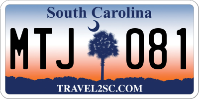 SC license plate MTJ081