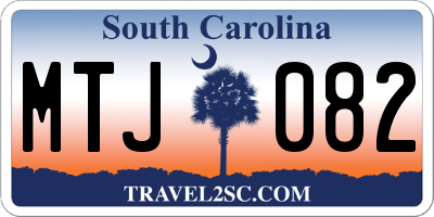 SC license plate MTJ082