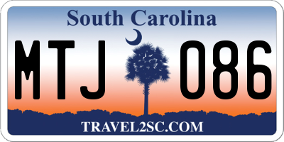 SC license plate MTJ086