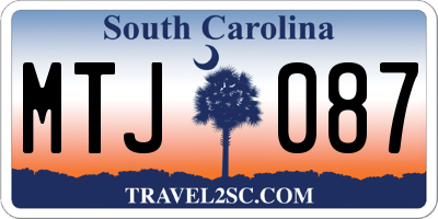 SC license plate MTJ087