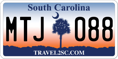 SC license plate MTJ088