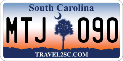 SC license plate MTJ090