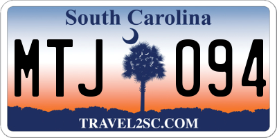 SC license plate MTJ094
