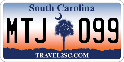 SC license plate MTJ099