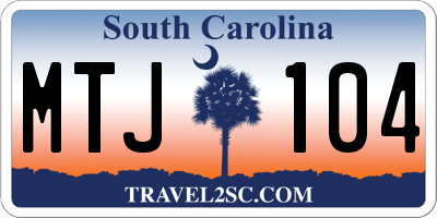 SC license plate MTJ104